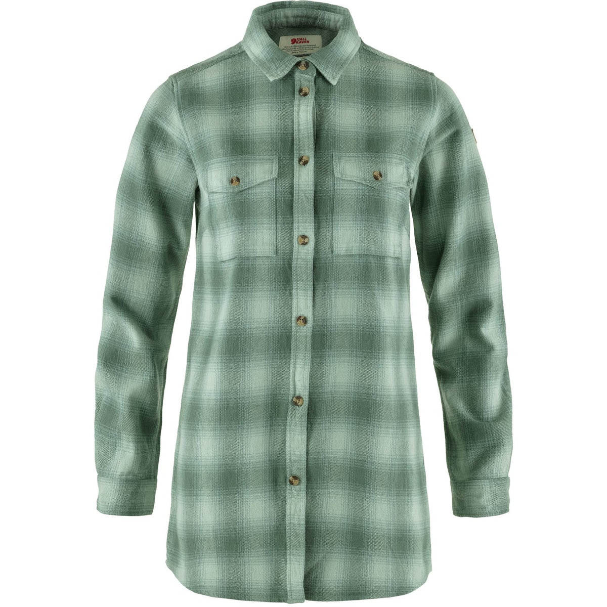 Fjallraven Womens Ovik Twill Long Sleeve Misty Green/Patina Green