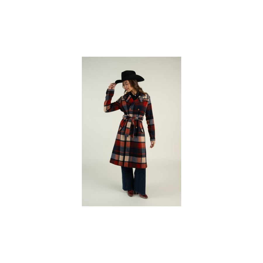 Sendero Provisions Co. Sendero W Alma Trench Coat Plaid