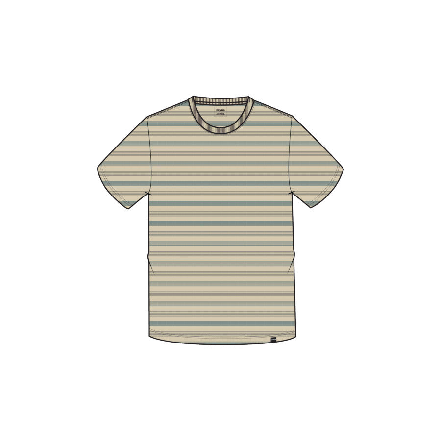 Prana Prana M Everyday Ss Tee Cashew Stripe