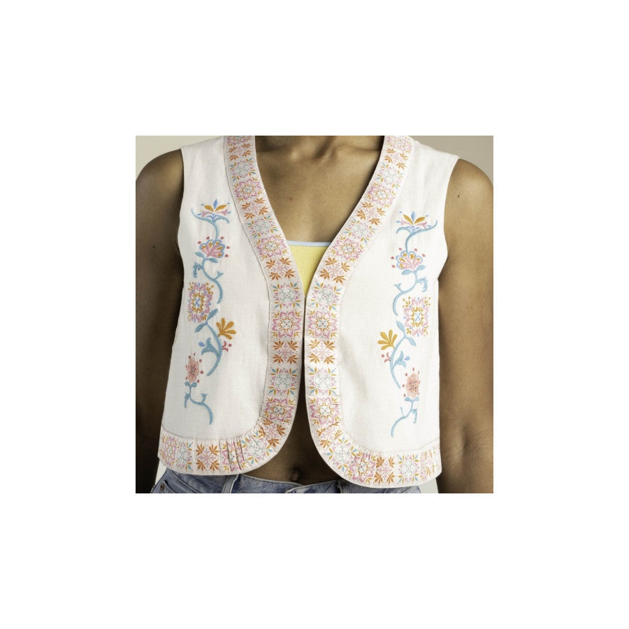 Sendero Provisions Co. Sendero W Frontier Vest Vintage White