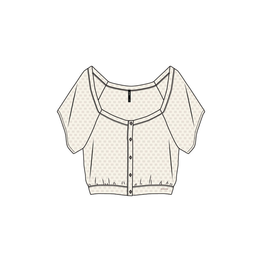 Prana Pismo Beach Button Up Top ALBA TIC TAK