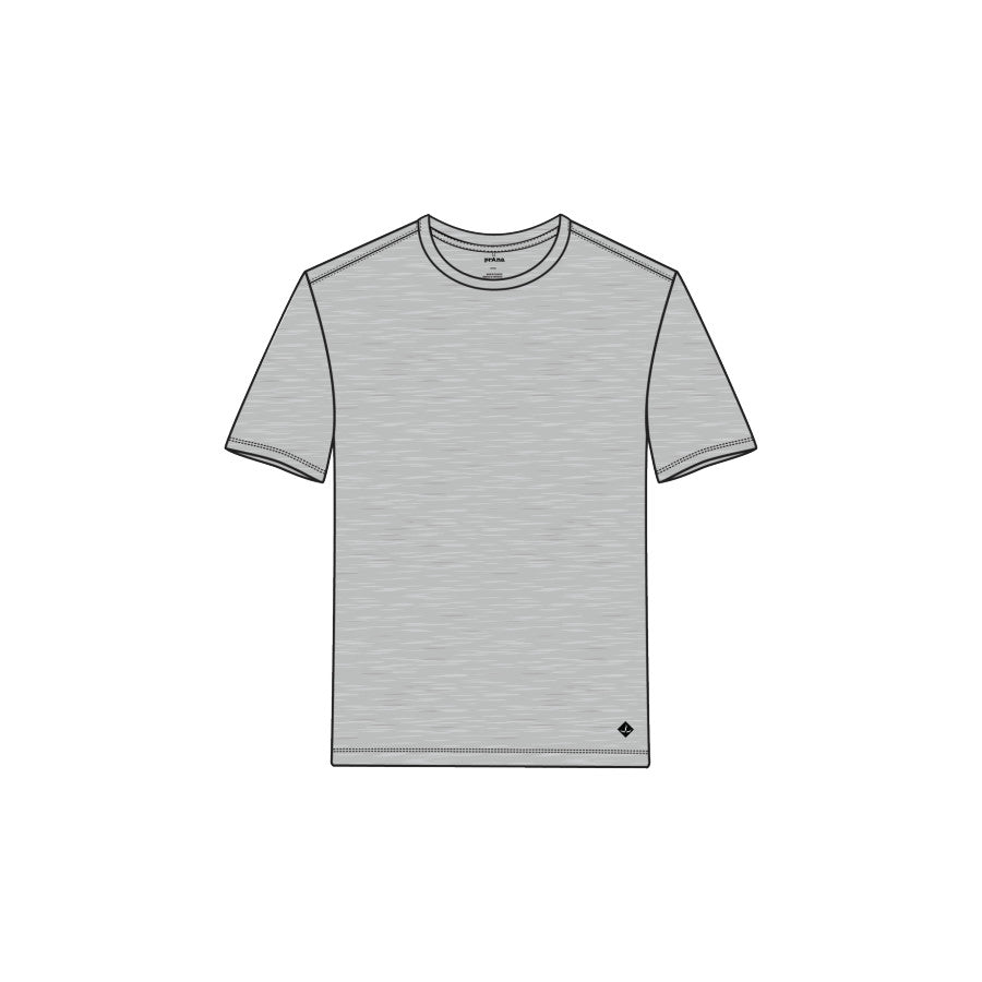 Prana Prana M Versa Tech Ss Crew Sterling Heather