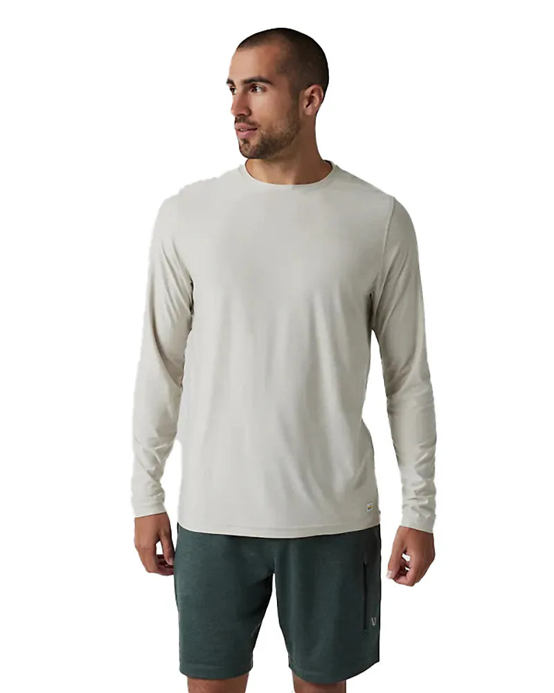 Vuori Mens Long Sleeve Strato Tech Tee Salt Heather