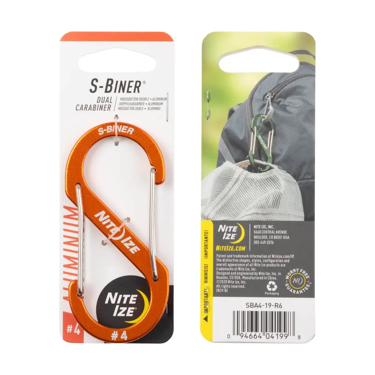 Nite Ize S-biner Al#4 Orange