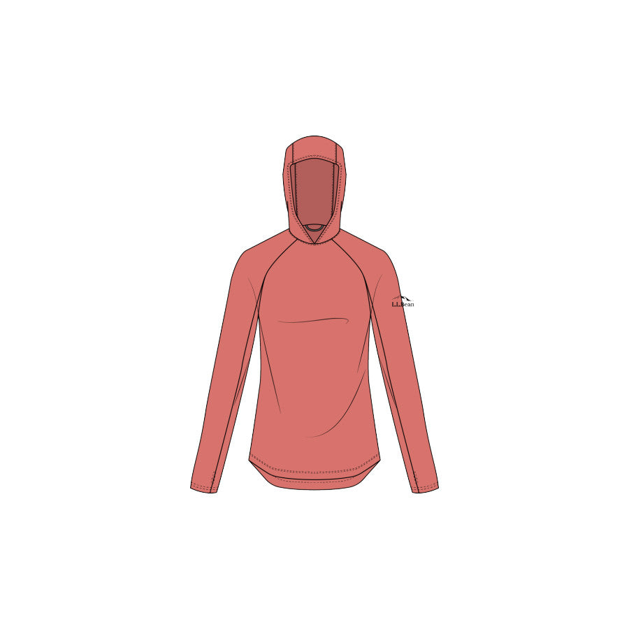 L.l.bean Llb W Sunsmart Comfort Hoodie Reef Coral