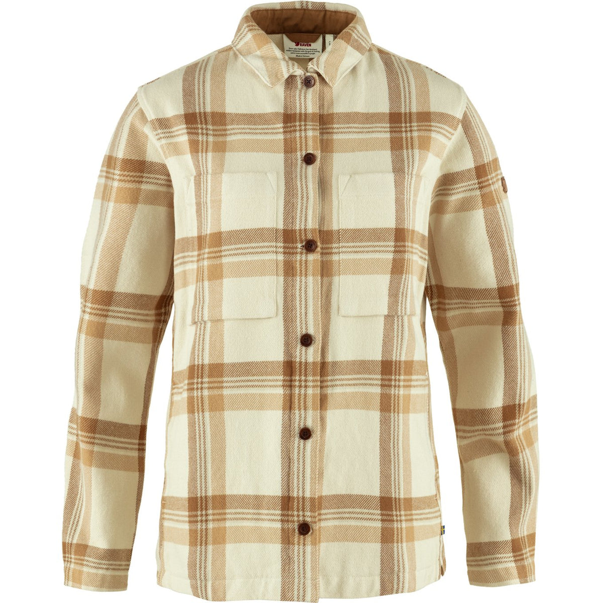 Fjallraven Womens Singi Flannel Overshirt Chalk White/Dune Beige