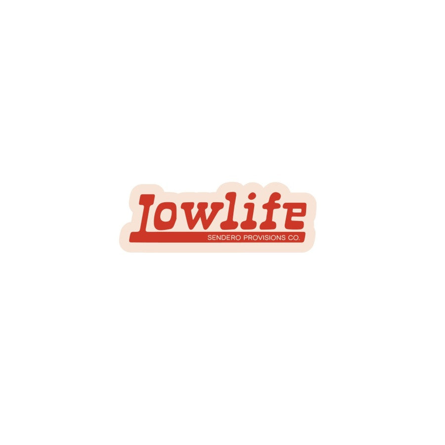 Sendero Provisions Co. Lowlife Sticker WHITE