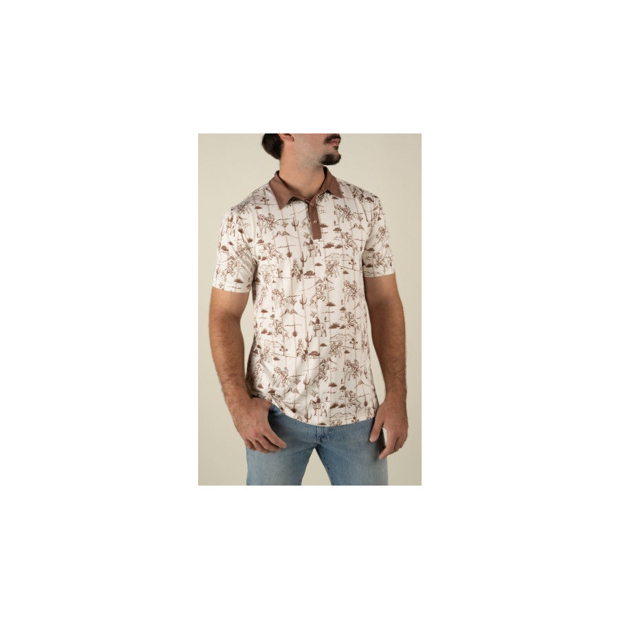 Sendero Provisions Co. Sendero M High Noon Performance Polo Desert Rodeo