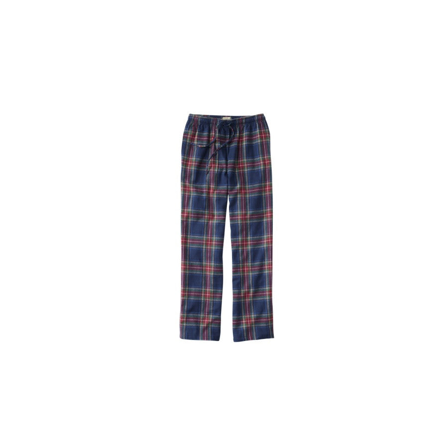 L.l.bean Llb M Scotch Plaid Flannel Sleep Pant Navy Stewart