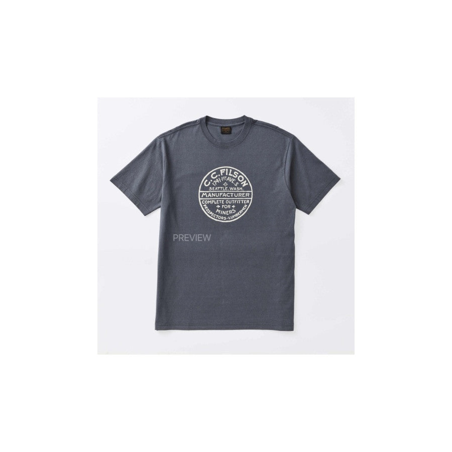 Filson Filson M Ss Miners Mark Graphic Tee Storm Blue