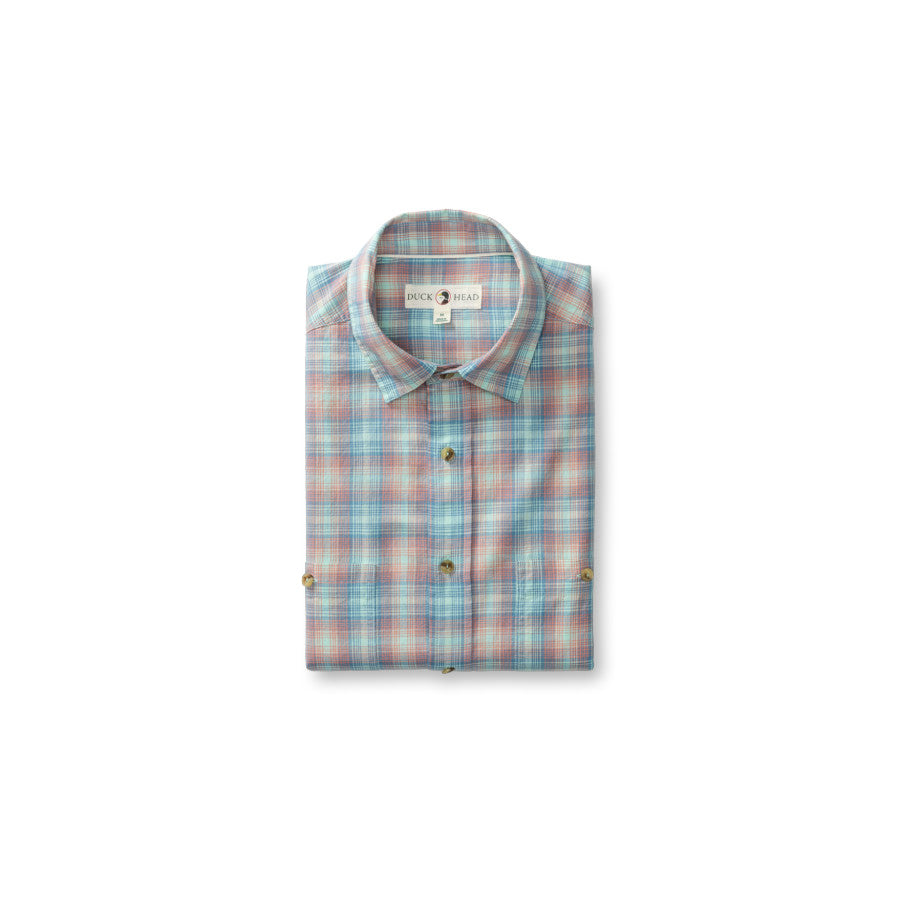 Duck Head Ls Cotton Slub Sport Shirt Vernon Plaid ROSEWOOD (639)