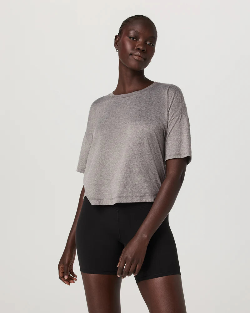 Vuori Womens Energy Tee Heather Grey