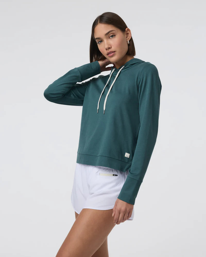 Vuori Womes Halo Essential Hoodie Moss Heather