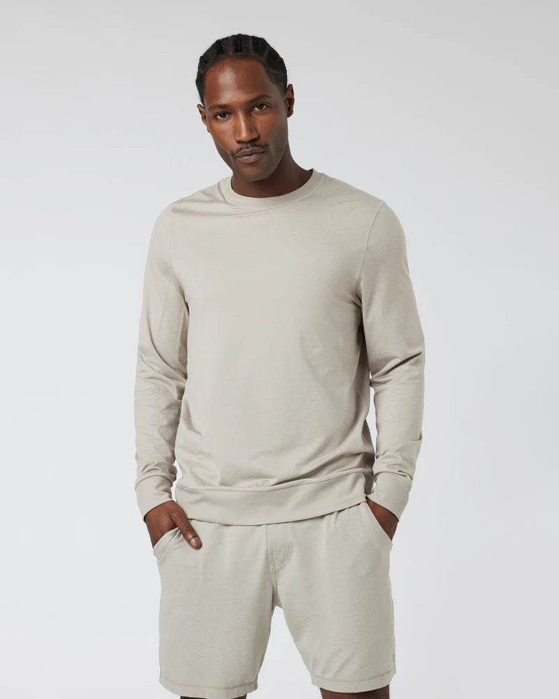 Vuori Mens Ponto Performance Crew Dark Salt Heather