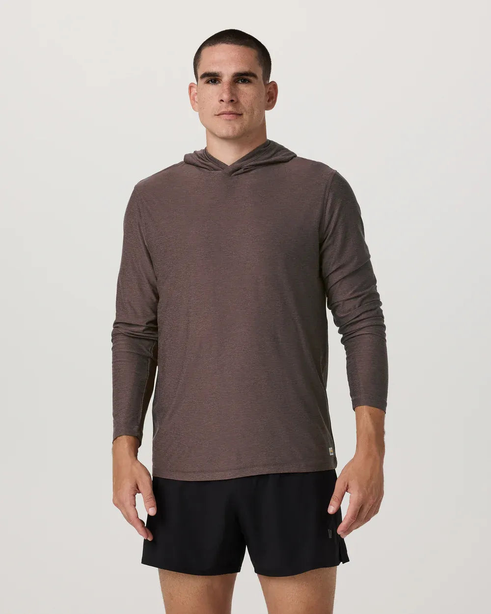 Vuori Mens Strato Tech Hoodie Huckleberry Heather