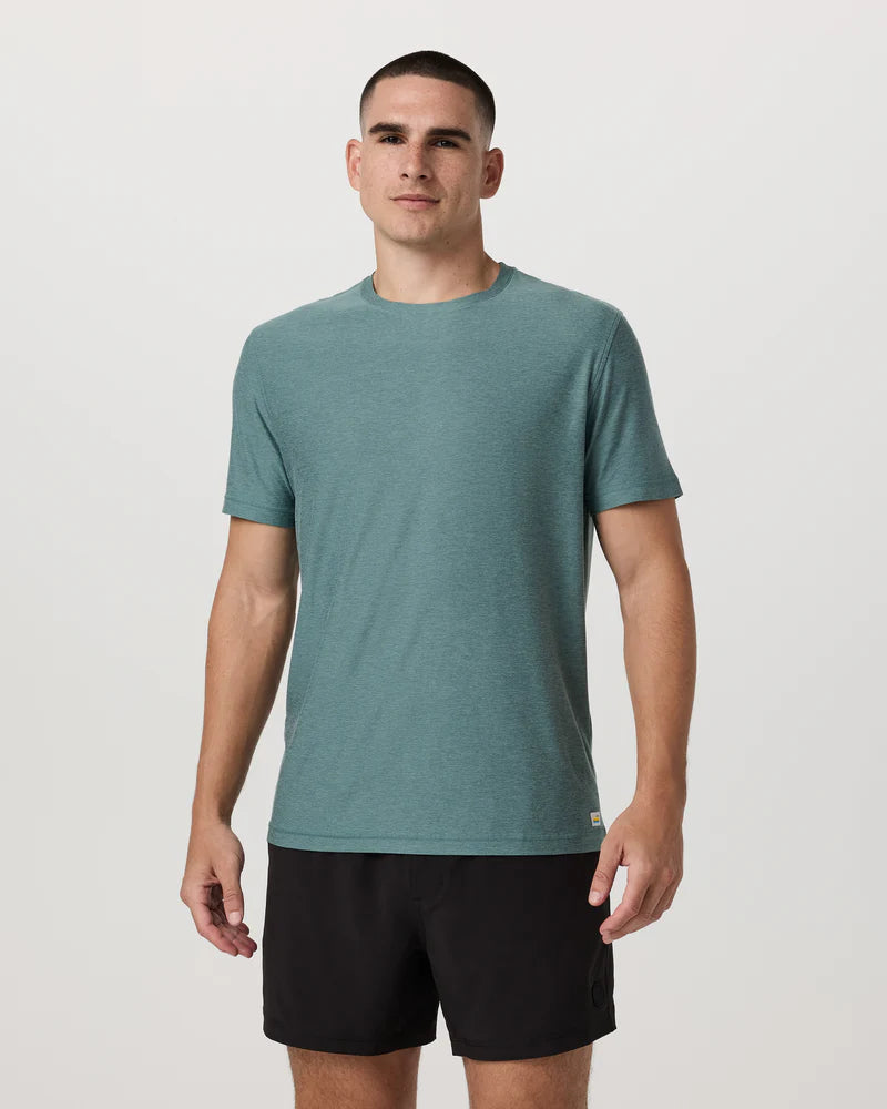 Vuori Mens Strato Tech Tee Bluegrass Heather