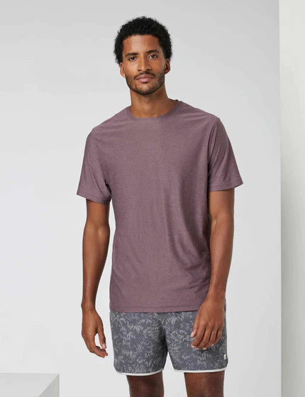 Vuori Mens Strato Tech Tee Elderberry Heather