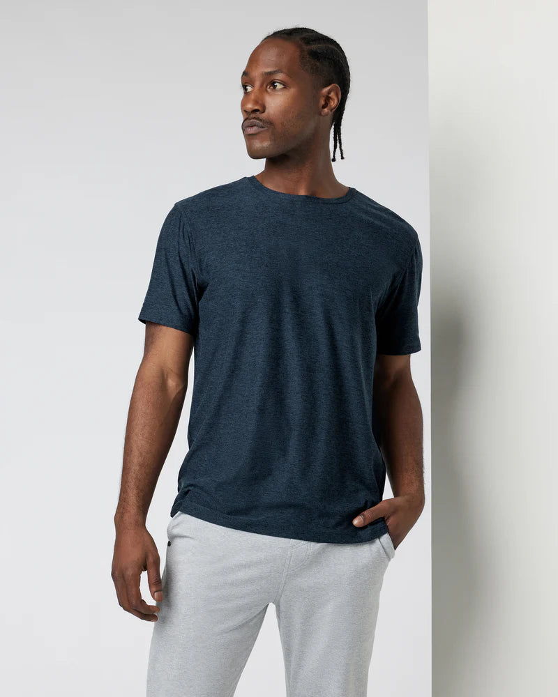 Vuori Mens Strato Tech Tee navy heather
