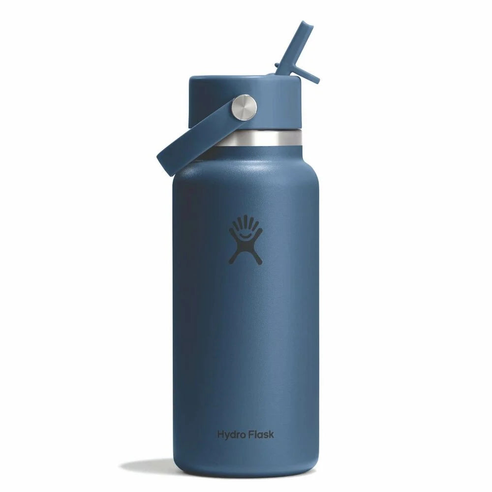 Hydro Flask 32oz Wide Mouth Flex Straw Cap Harbor Blue