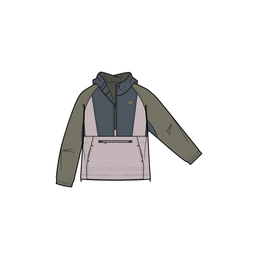 L.l.bean Llb W Mountain Classic Insulated Anorak Rangeley Blue/Antique Lilac