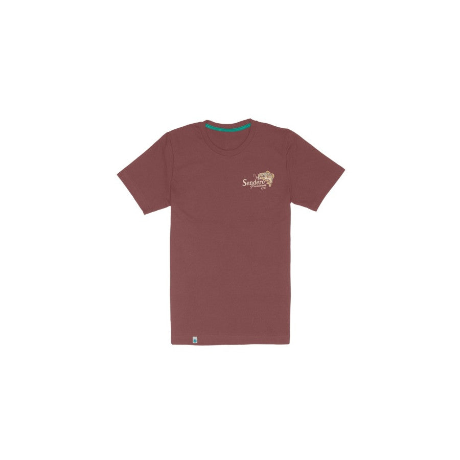 Sendero Provisions Co. Sendero M Bucket Mouth Standard Tee Burgundy
