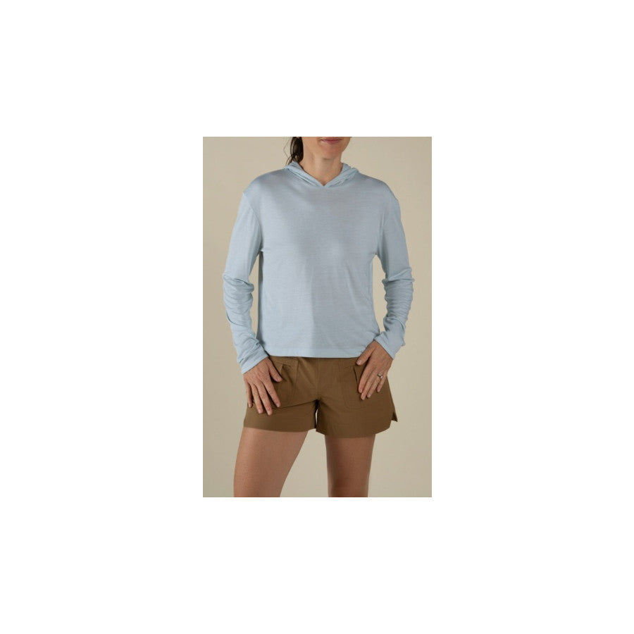 Sendero Provisions Co. Sendero W Yucatan Bamboo Hoodie Tech Ls Shirt Frio Blue