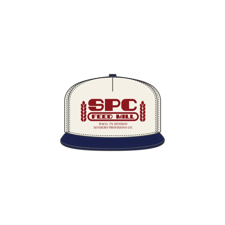 Sendero Provisions Co. Feed Mill Hat CREAM/NAVY